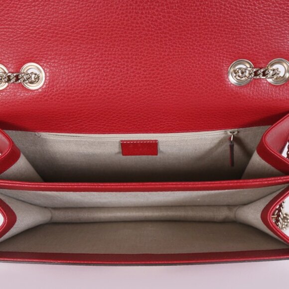 Gucci Interlocking G Shoulder Bag Red Medium - Picture 4 of 10